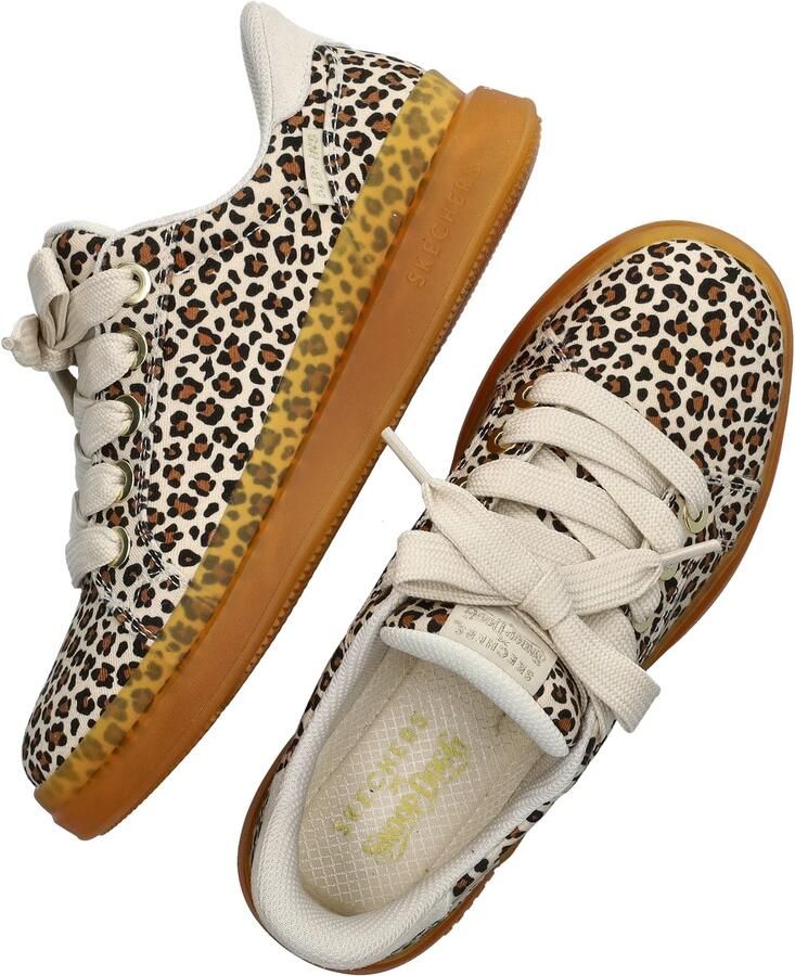 Skechers Hands Free Slip-Ins Courtside sneakers met panterprint beige zwart - Foto 5