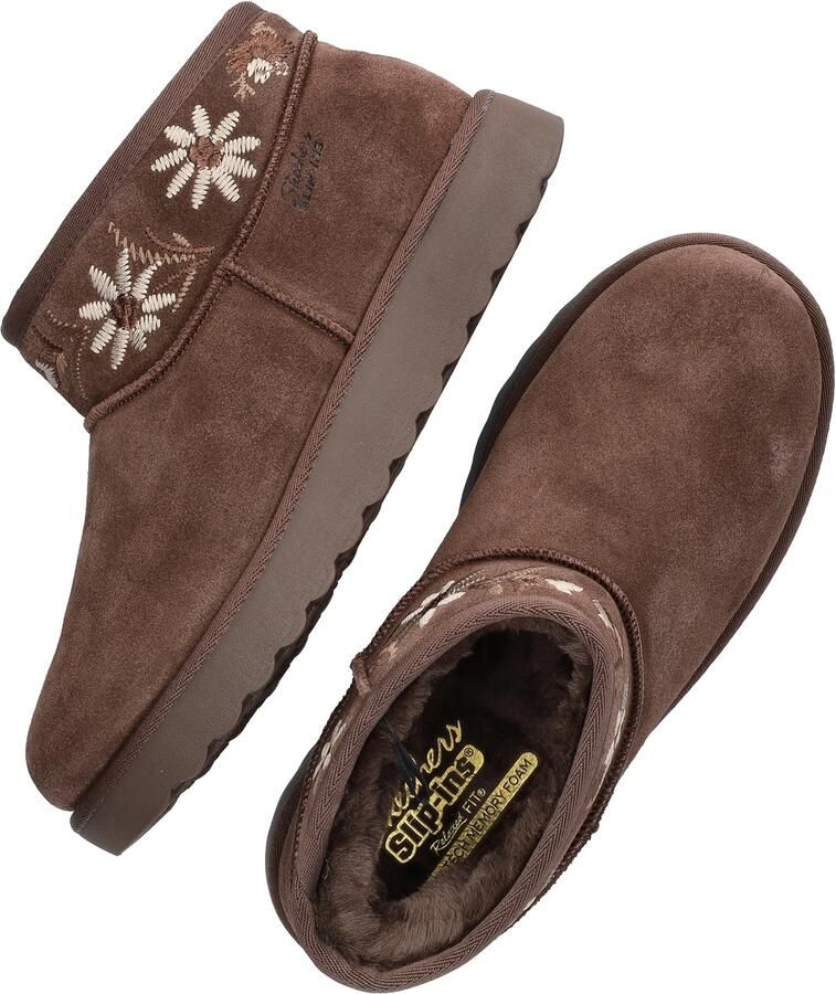 Skechers COZY CHATEAU COZY MINI BLOS Dames Instappers Donkerbruin - Foto 3
