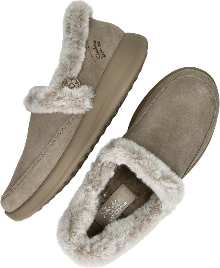 Skechers Hands Free Slip-ins Cozy Escape Frosty Bliss dames pantoffels Taupe - Foto 3