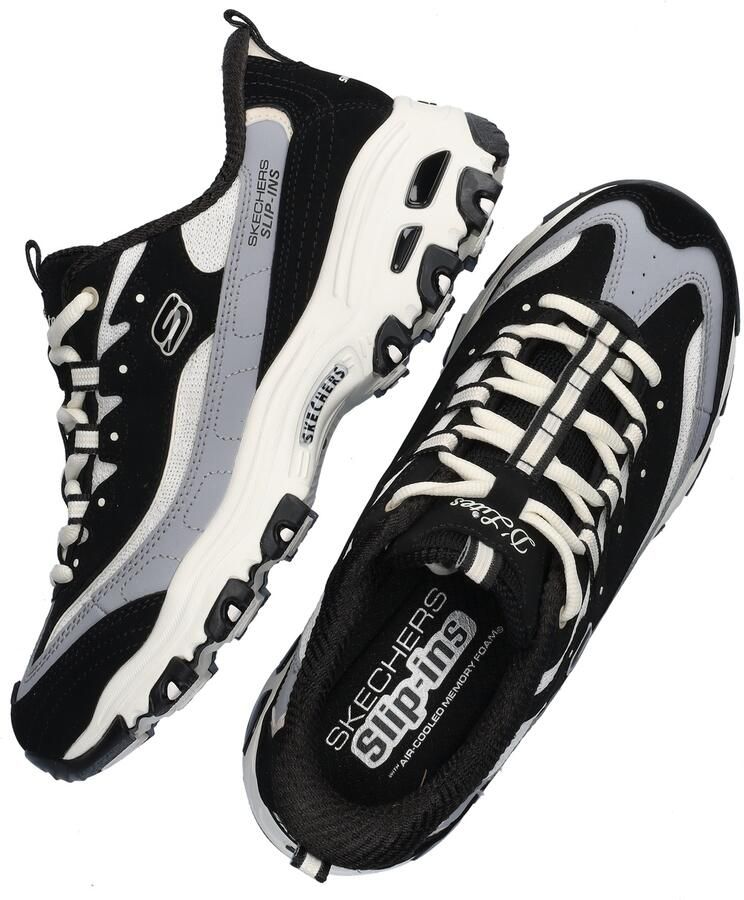 Skechers D LITES-SMOOTH NOSTALGIA Dames Instappers Zwart - Foto 3