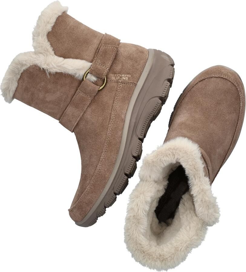 Skechers Leren instappers Relaxed Fit Easy Going Dreamers Luxe Vibes bruine leren instappers - Foto 3