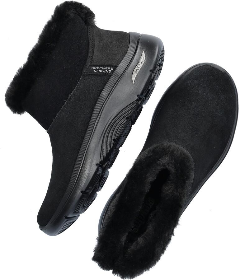 Skechers Hands Free Slip-Ins Go Walk Arch Fit dames gevoerde boot Zwart