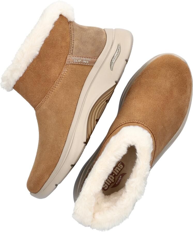 Skechers Hands Free Slip-Ins Go Walk Arch Fit dames gevoerde boot Cognac - Foto 3