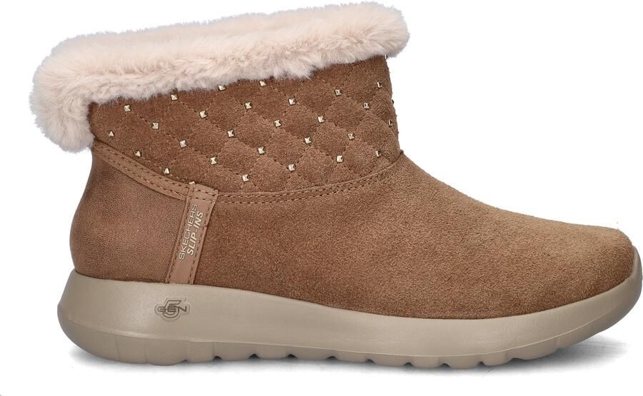 Skechers Hands Free Slip-Ins On-the-Go dames gevoerde boot Cognac