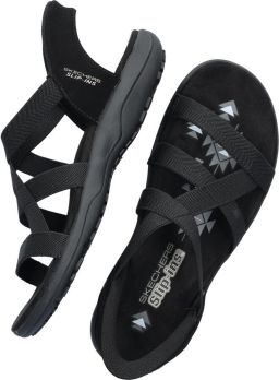 Skechers Sandalen Slip-ins: Reggae Slim Stretch Flex 163460 BBK Zwart
