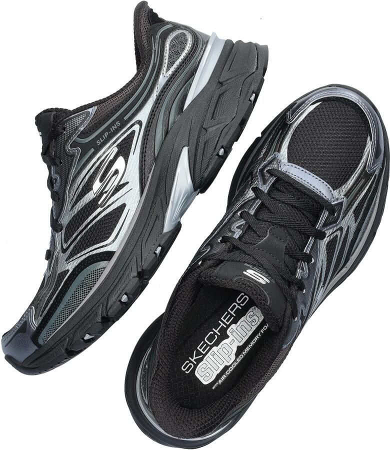 Skechers Slip-on sneakers STAMINA SPORT Retro sneaker veterschoen met metallic accenten - Foto 6
