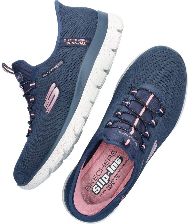 Skechers Hands Free Slip-Ins Summits dames instapschoen Blauw wit - Foto 4