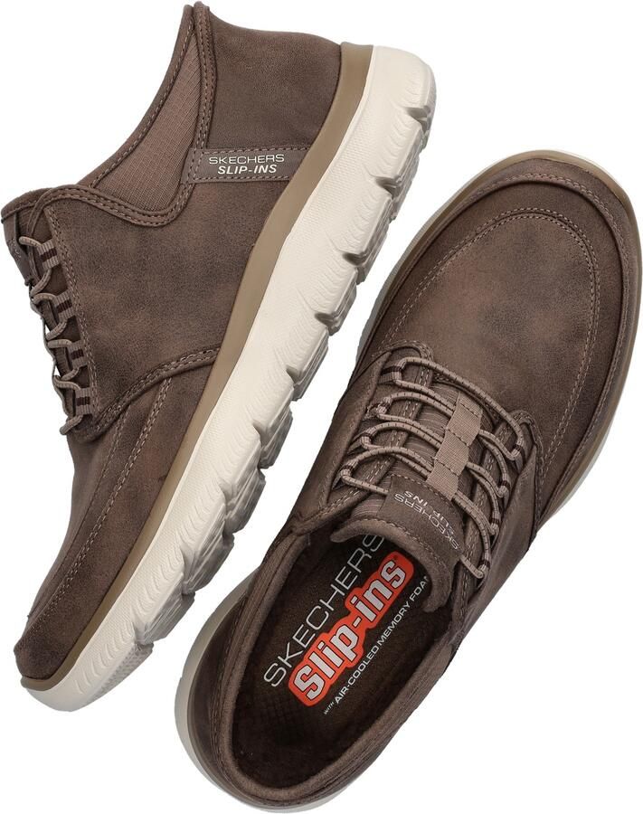 Skechers Slip-ins: Summits Siegul suède heren sneakers bruin Extra comfort Memory Foam - Foto 4