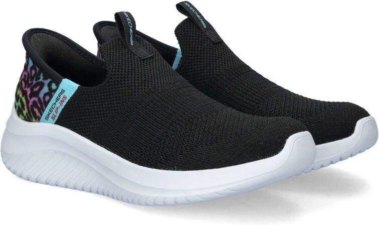 Skechers Ultra Flex 3.0 slip-on sneakers zwart Meisjes Textiel Meerkleurig 33 - Foto 7