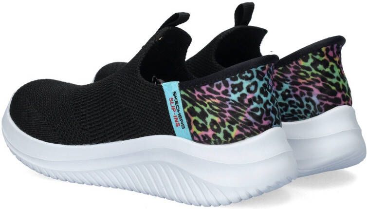 Skechers Ultra Flex 3.0 slip-on sneakers zwart Meisjes Textiel Meerkleurig 33 - Foto 8