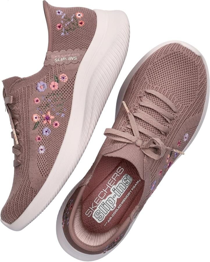 Skechers Hands Free Slip-Ins Ultra Flex 4.0 dames sneaker Donker Taupe - Foto 3