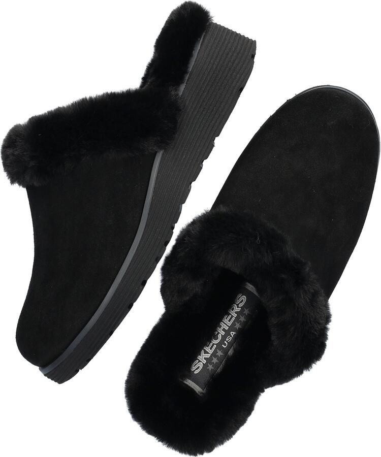 Skechers Bobs Keepsake Wedge dames pantoffel Zwart