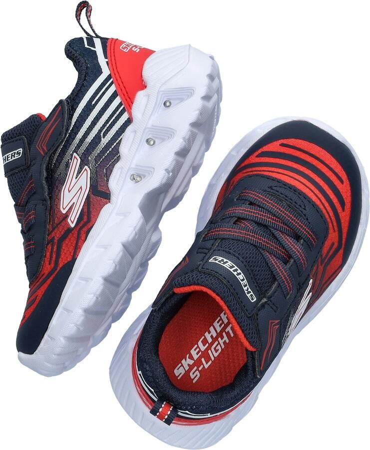 Skechers Magna Lights sneakers met lichtjes donkerblauw Jongens Textiel 27 - Foto 5