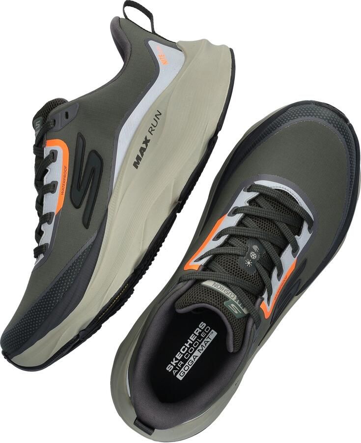 Skechers Max Cushioning Max Run Vorteza heren sneakers Kaki - Foto 2