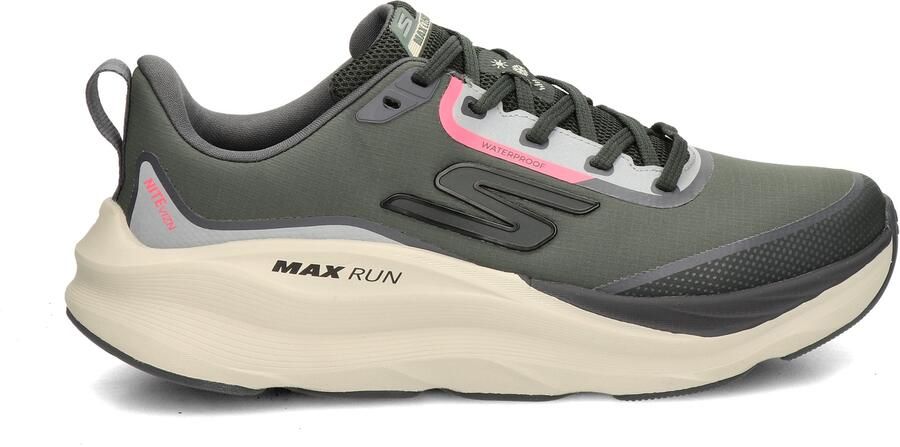 Skechers Max Cushioning WP dames sneaker Donkergroen - Foto 2