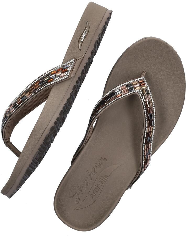 Skechers Arch Fit Meditation Glam Gal VEGAN Slipper Dames Taupe - Foto 9