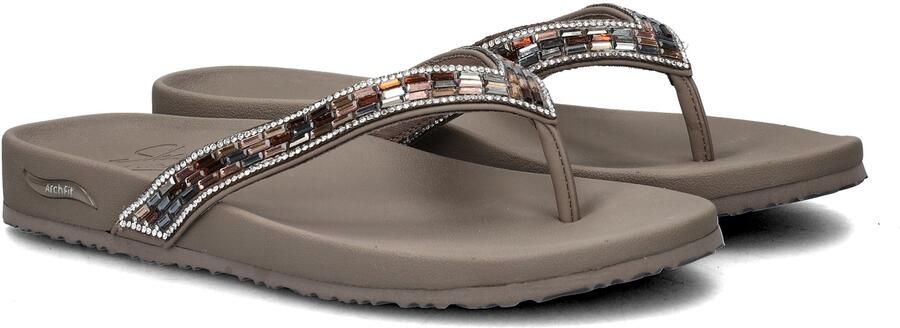 Skechers Arch Fit Meditation Glam Gal VEGAN Slipper Dames Taupe - Foto 10