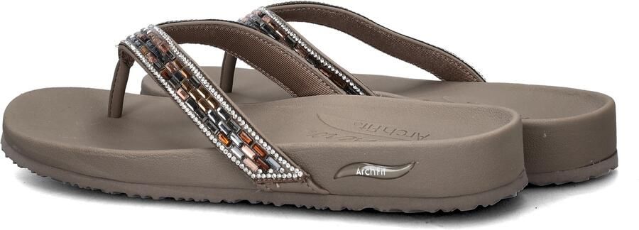 Skechers Arch Fit Meditation Glam Gal VEGAN Slipper Dames Taupe - Foto 11