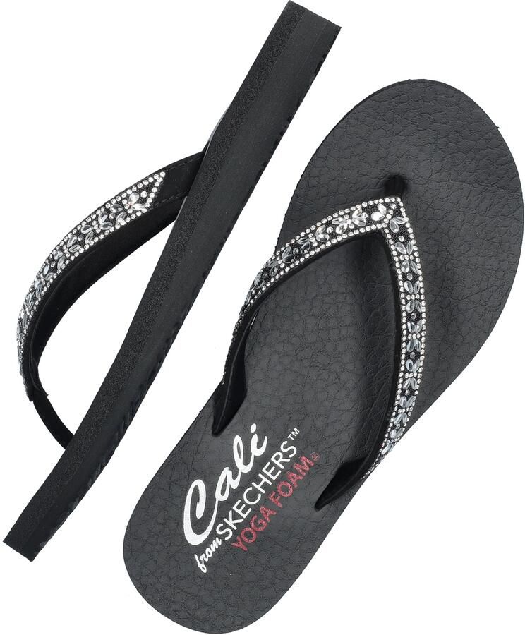 Skechers Meditation Butterfly Garden Dames Slippers Zwart - Foto 2