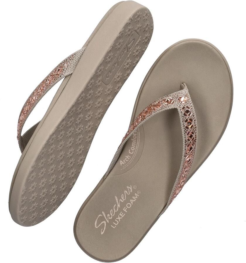 Skechers Meditation Luxe Everyday Glow dames slipper Taupe - Foto 3