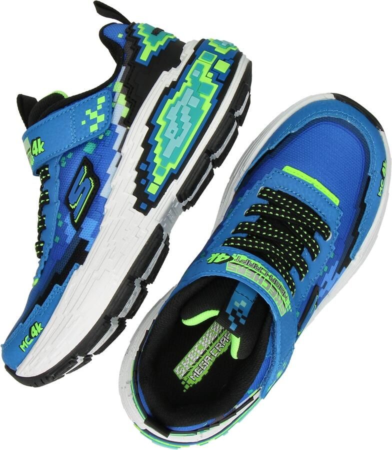 Skechers MEGA-CRAFT 4K Jongens Sneakers Blauw - Foto 3