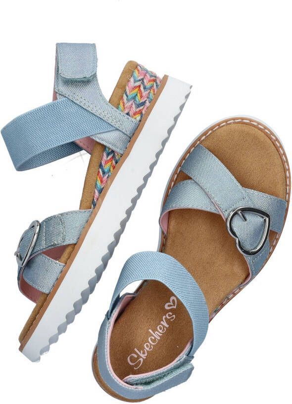Skechers Miss Desert Kiss sandalen blauw Meisjes Textiel Effen 33 - Foto 6