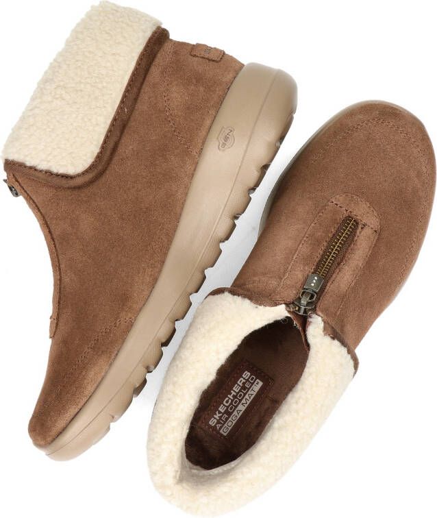Skechers On-The-Go Joy gevoerde suède enkelboots cognac - Foto 3