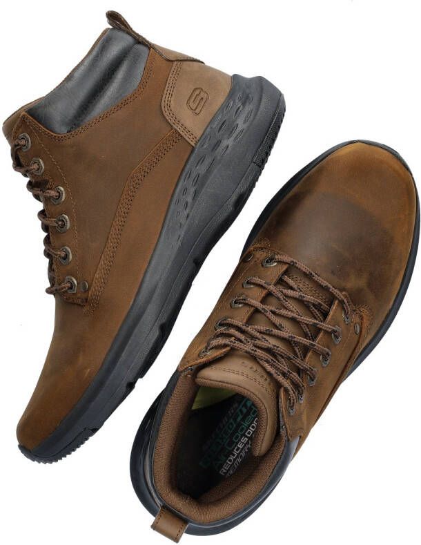 Skechers Parson Ederic Veterschoenen Hoog Donkerbruin - Foto 4