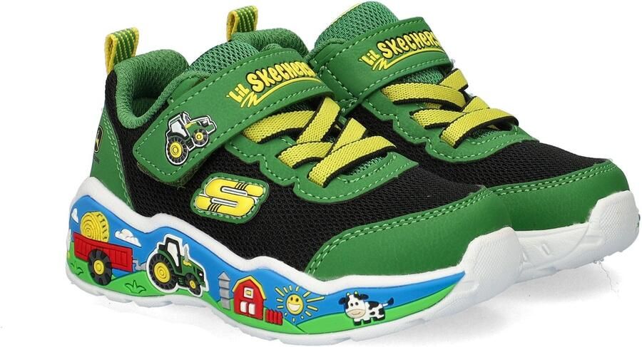 Skechers Play Scene-Barn-Squad Buddies Jongens Sneakers Groen - Foto 6