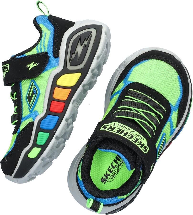 Skechers Play Scene jongens sneaker Zwart multi - Foto 3