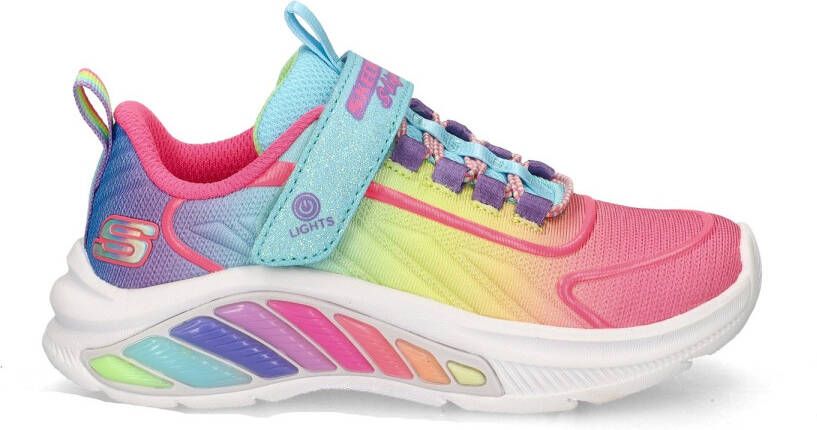 SKECHERS Sneakers 'RAINBOW CRUISERS' navy lichtblauw geel lichtroze