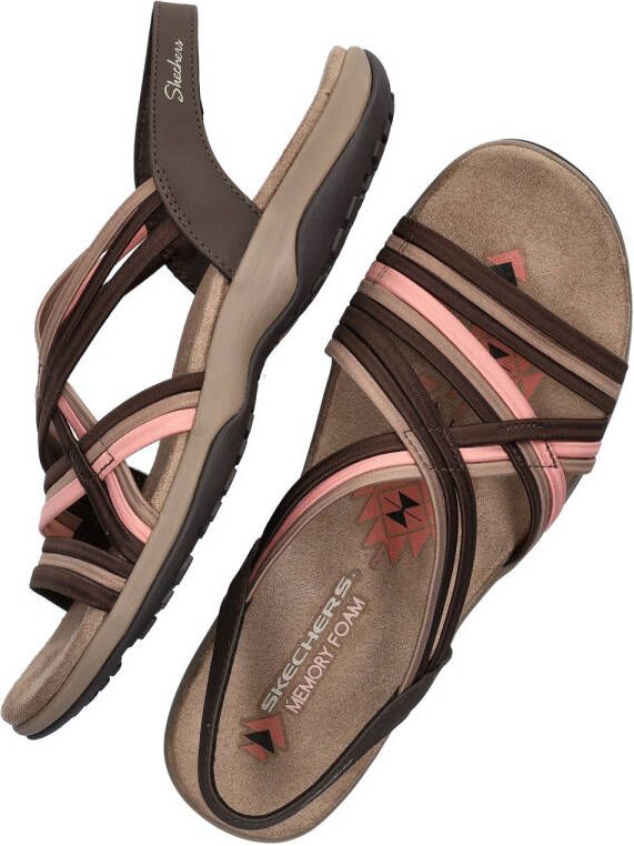 Skechers Reggae Slim Simply Stretch Sandalen Plat donkerbruin - Foto 8