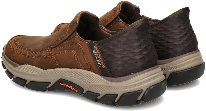 Skechers Bruin Leren Textiel Instapper met Comfortabel Voetbed Brown Heren - Foto 9