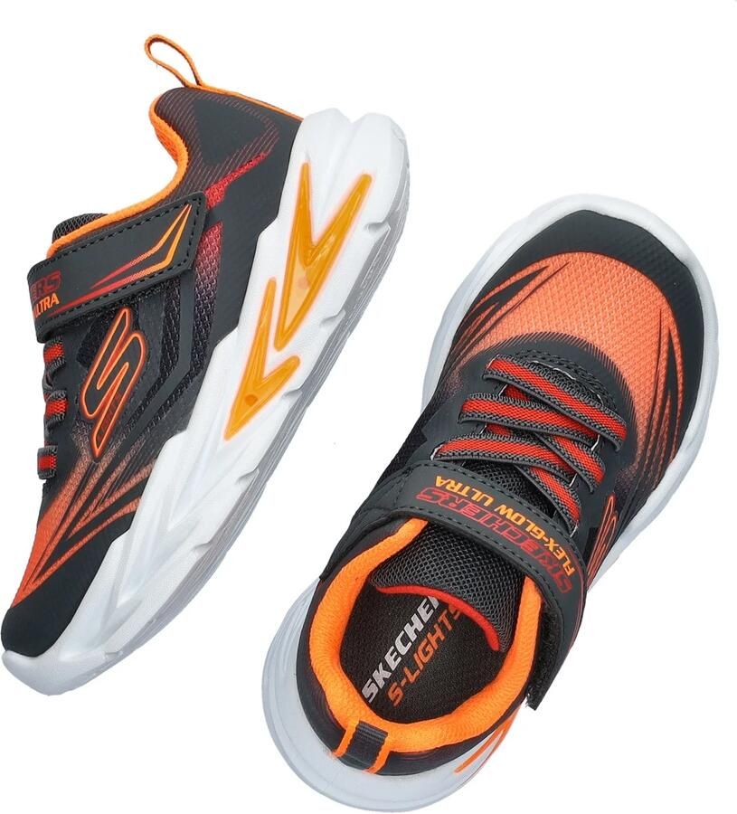 Skechers S Lighs Flex-Glow Ultra jongens sneaker Rood multi - Foto 3
