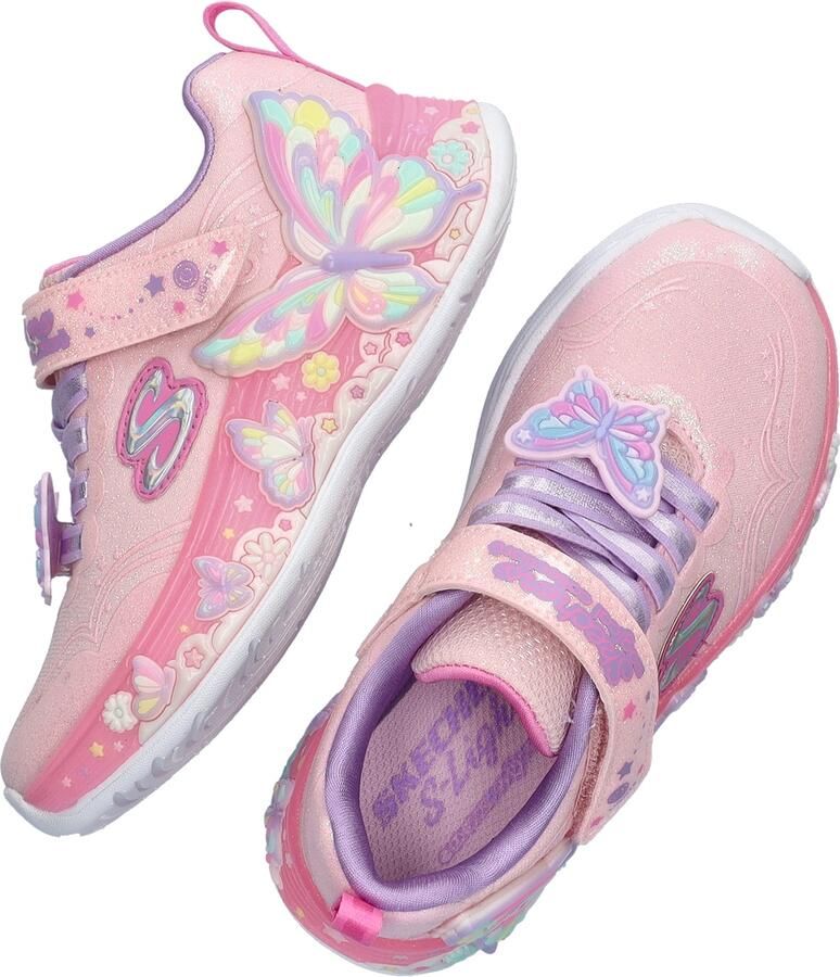 Skechers S-Lights Butterfly Bliss meisjes sneaker Roze - Foto 3