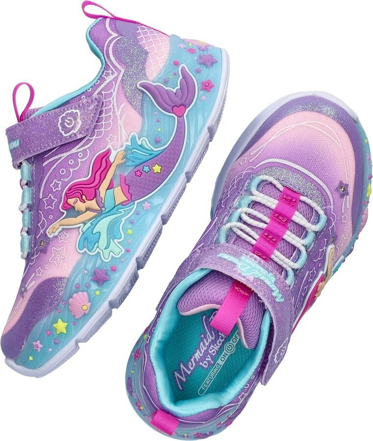 SKECHERS Sneakers 'MERMAID DREAMS' royal blue koningsblauw lavendel pink rosa - Foto 4
