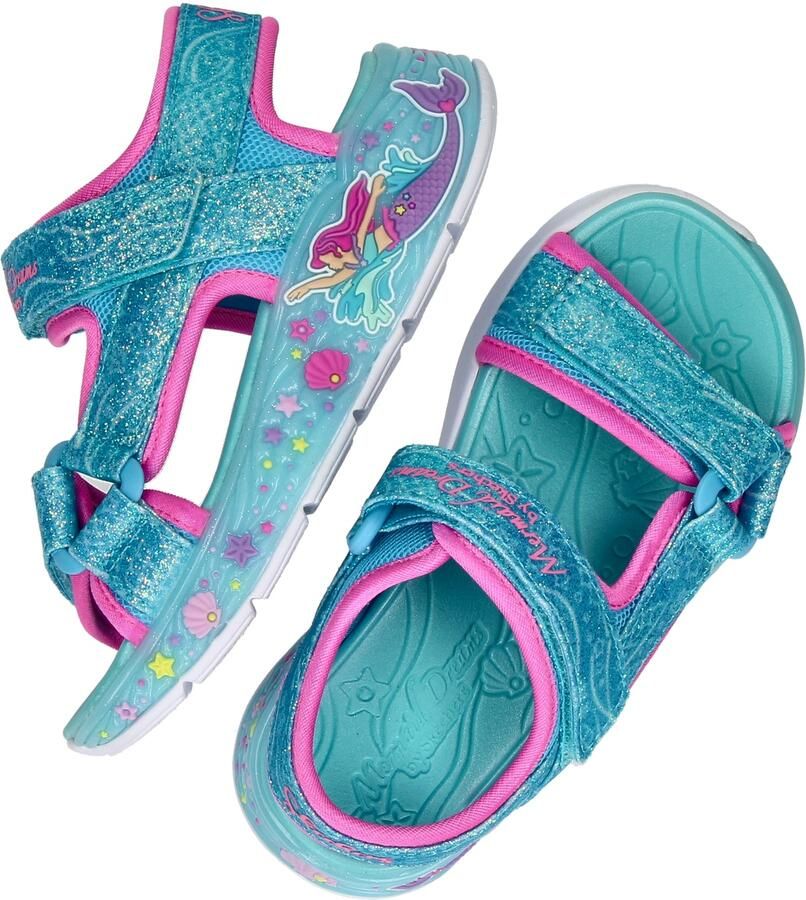 Skechers S Lights\Xae-Mermaid Dreams Zand Meisjes Sandalen Blauw - Foto 11