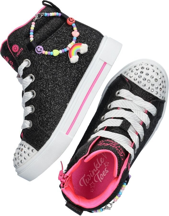Skechers S-Lights Twinkle Charms Bestie sneakers met lichtjes zwart Meisjes Imitatieleer 33 - Foto 2