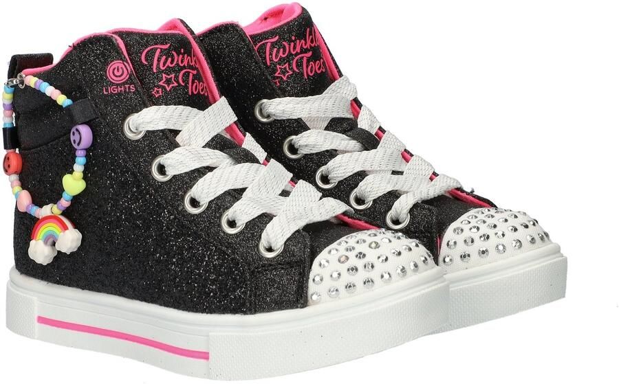 Skechers S-Lights Twinkle Charms Bestie sneakers met lichtjes zwart Meisjes Imitatieleer 33 - Foto 4