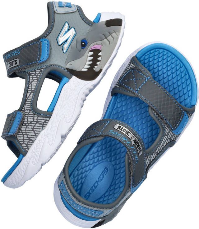 Skechers S-Slights Creature of Splash sandalen met lampjes grijs Jongens Imitatieleer 28 - Foto 5