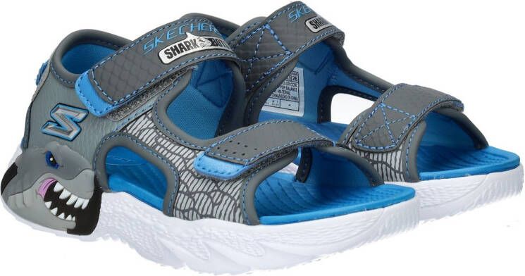 Skechers S-Slights Creature of Splash sandalen met lampjes grijs Jongens Imitatieleer 28 - Foto 3