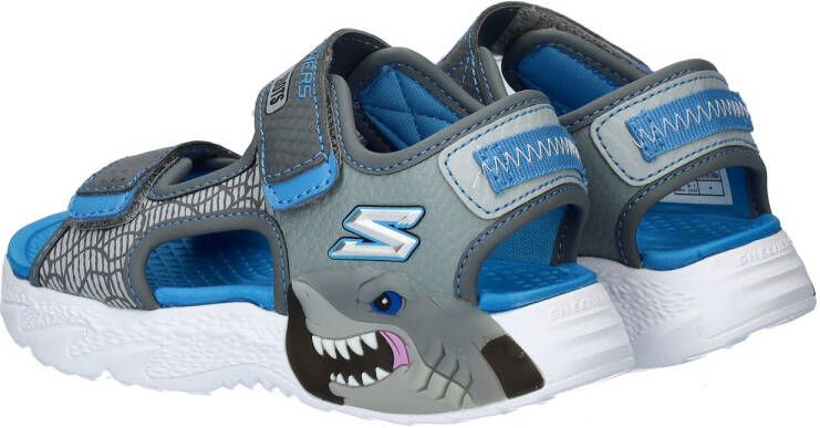 Skechers S-Slights Creature of Splash sandalen met lampjes grijs Jongens Imitatieleer 28 - Foto 4