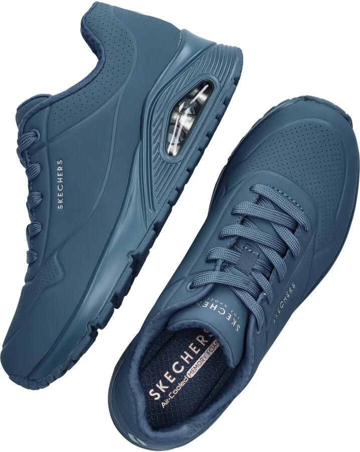 Skechers Sneakers met sleehak Uno Stand on Air Vrijetijdsschoen lage schoen veterschoen met fijne perforatie - Foto 13