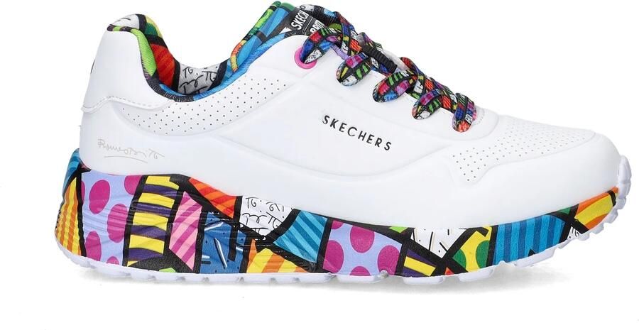 Skechers Street x Britto: UNO Lite Britto Landscape meisjes sneakers Wit multi - Foto 2
