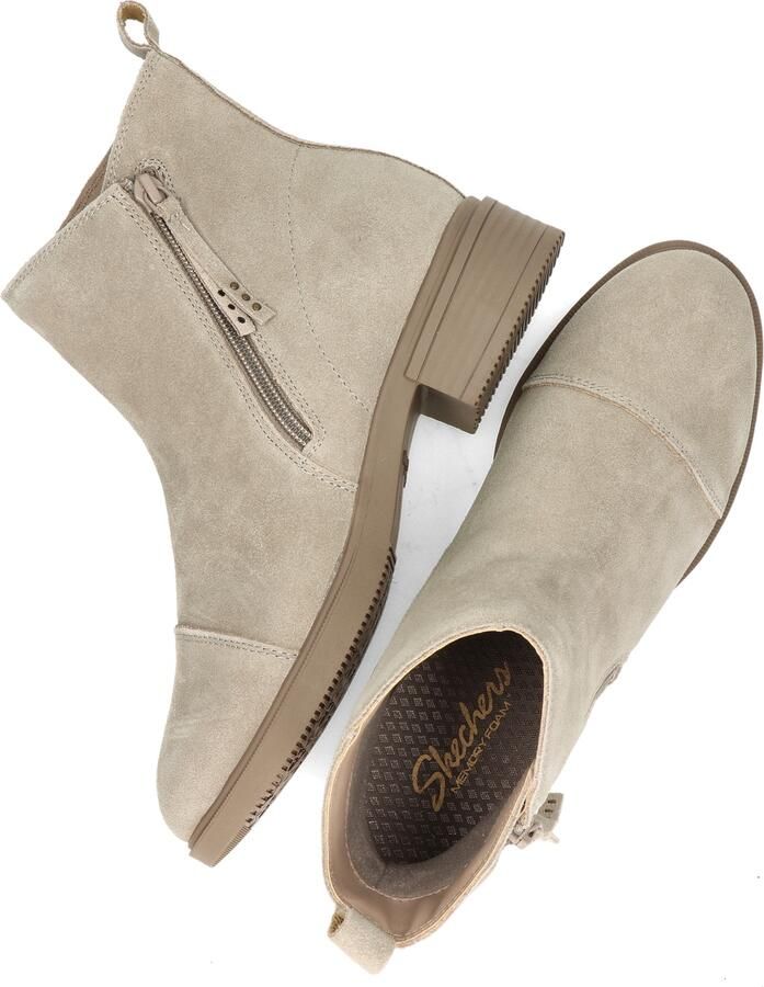 Skechers Tenley suède enkellaarzen beige - Foto 4