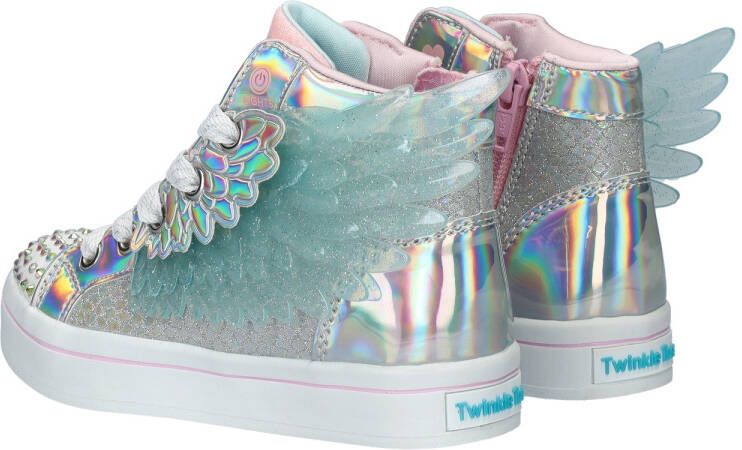 Skechers Twinkle Toes hoge sneakers met lichtjes zilver Meisjes Imitatieleer 28 - Foto 11