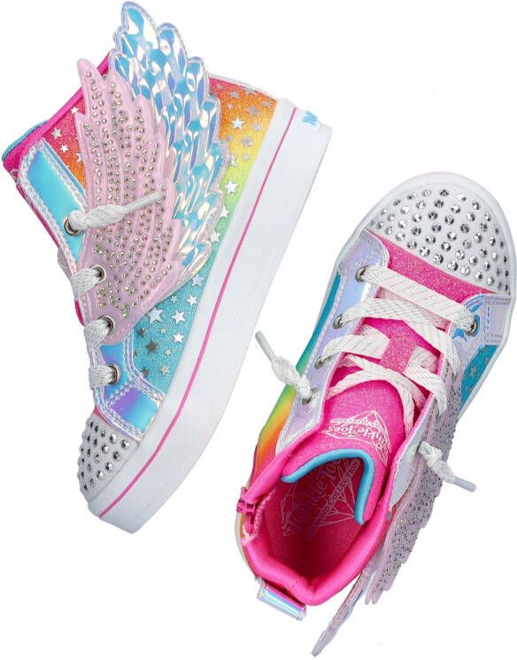 Skechers sneakers roze blauw Meisjes Imitatieleer Meerkleurig 27 - Foto 4