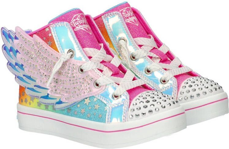 Skechers sneakers roze blauw Meisjes Imitatieleer Meerkleurig 27 - Foto 3