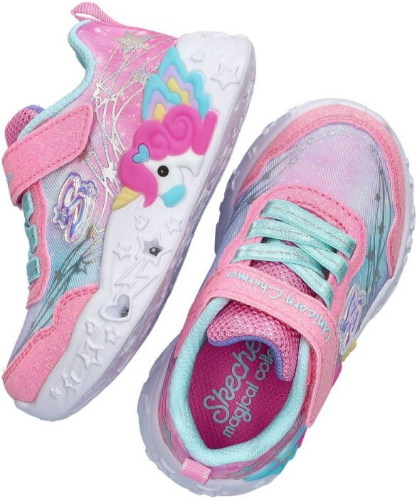 Skechers Unicorn Charmer Lil Stellar 302694N-PKTQ voor meisje Roze Sneakers Sportschoenen - Foto 5