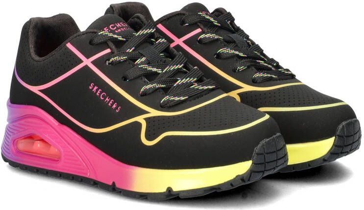 Skechers Uno Gen 1 sneakers zwart multi Meisjes Imitatieleer Meerkleurig 34 - Foto 5